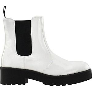 Dirty Laundry Margo Lug Sole Platform Pull On Chelsea Boot Vegan Patent Leather